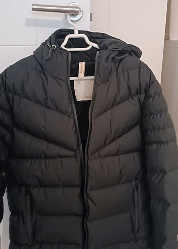 Erkek Siyah Fermuarlı Kapüşonlu Mont - Görsel 2