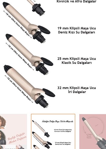 Beden Shibo Wavy 4in1 Profesyonel Saç Maşası