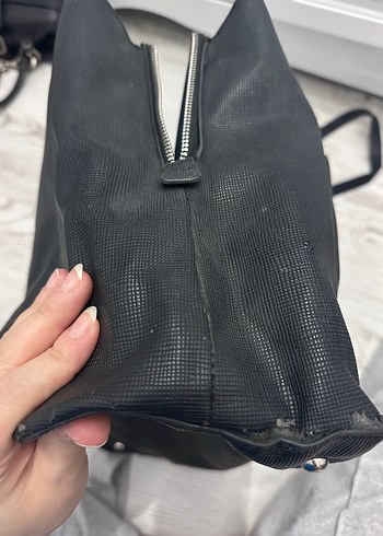 Beden siyah Renk Siyah Deri Fermuarlı Kadın Çanta nine west