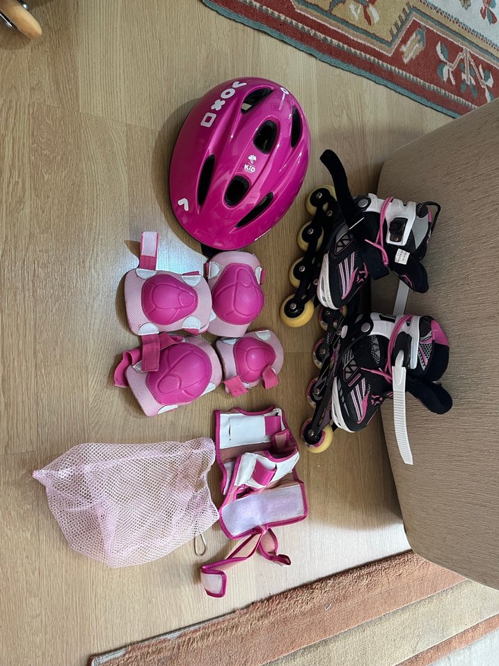 BUSSO Pembe Biker Kız Kaykay Seti - Görsel 2