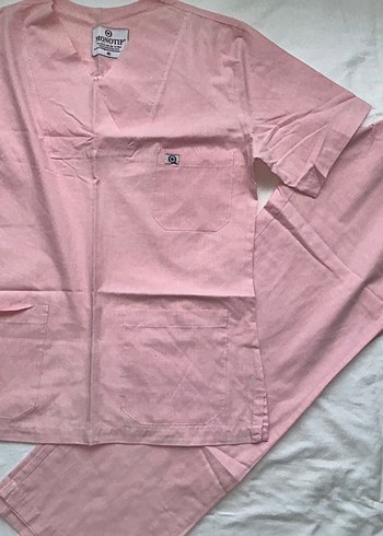Pastel pembe Doktor- Hemşire üniforma
