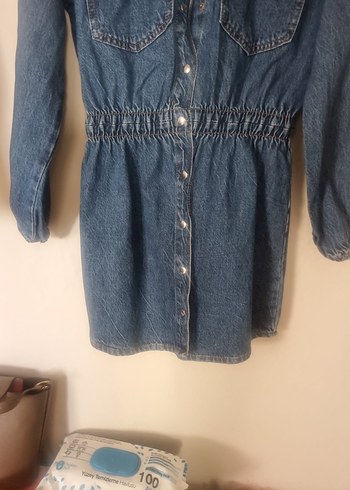 m Beden lacivert Renk Düğmeli Kadın Midi Kot Ceket