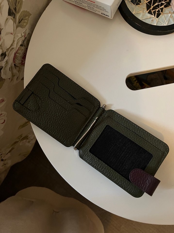 FABRİKA KOYU BORDO-YEŞİL UNİSEX CÜZDAN - Görsel 3