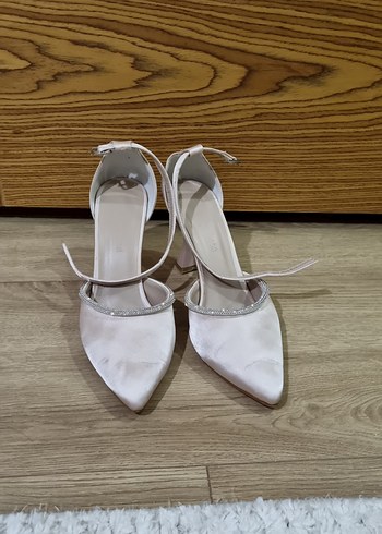 40 Beden Diger Beyaz Stiletto Topuklu Kadın Abiye Ayakkabı