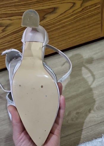 Diğer Diger Beyaz Stiletto Topuklu Kadın Abiye Ayakkabı