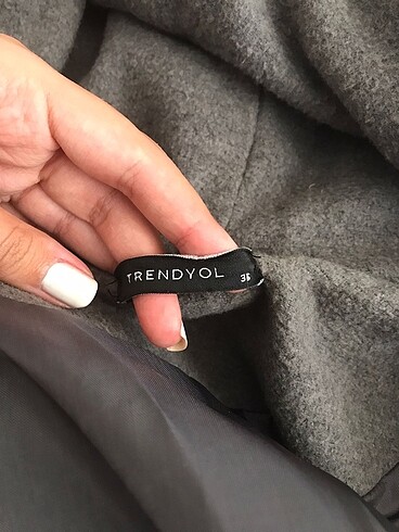 s Beden gri Renk Trendyolmilla gri kadın kaşe kaban