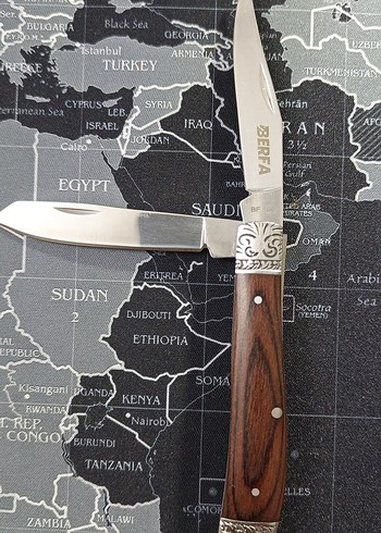 Kahverengi Ahşap Saplı Katlanır Bıçak - Görsel 3