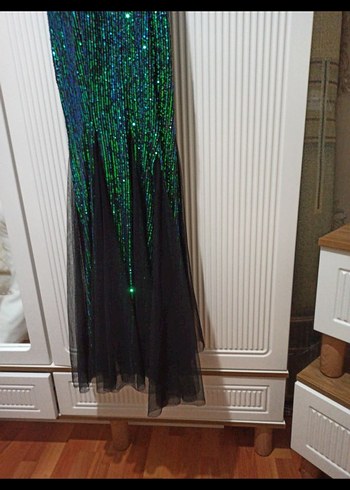 Payetli Mini Kolsuz Kadın Elbise - Görsel 6