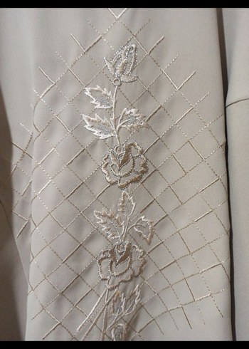 Nakışlı Bej Kadın  takım elbise - Görsel 2