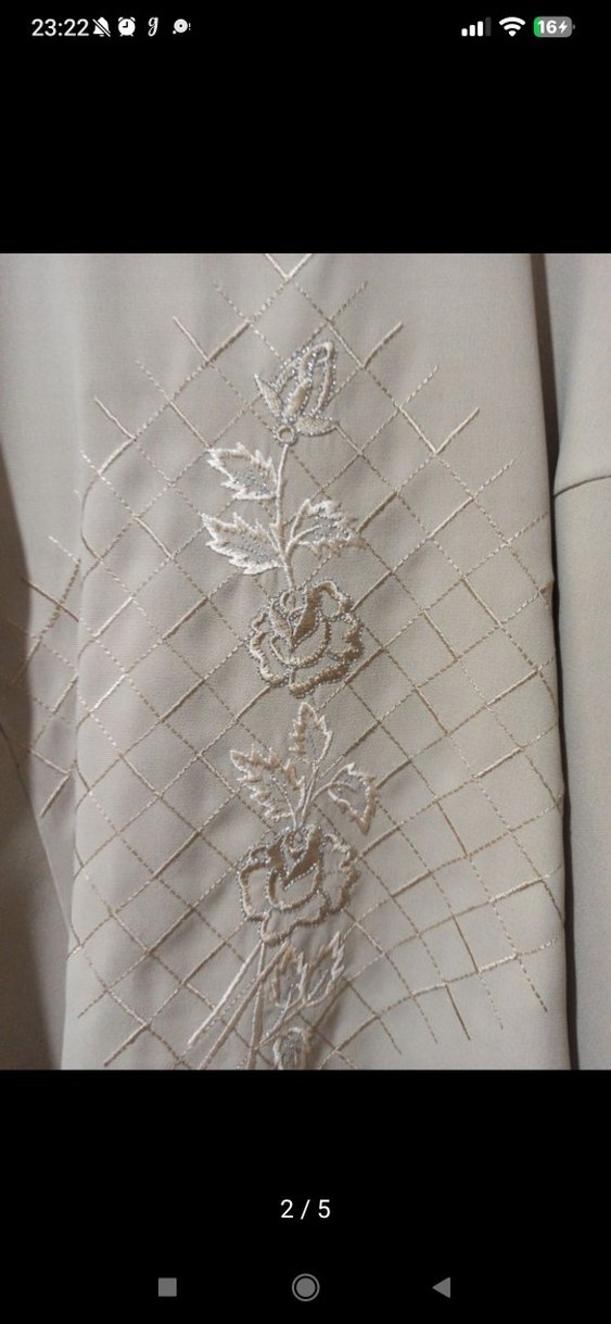 Nakışlı Bej Kadın  takım elbise - Görsel 2