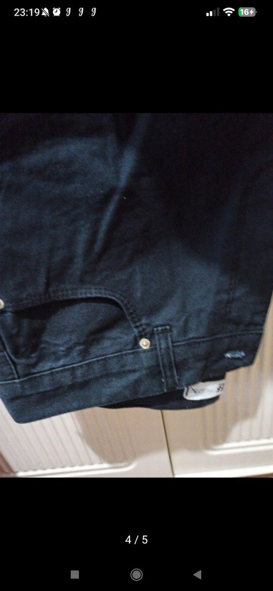 Siyah kadın Regular Fit Denim Pantolon - Görsel 2