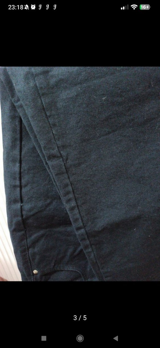 Siyah kadın Regular Fit Denim Pantolon - Görsel 3