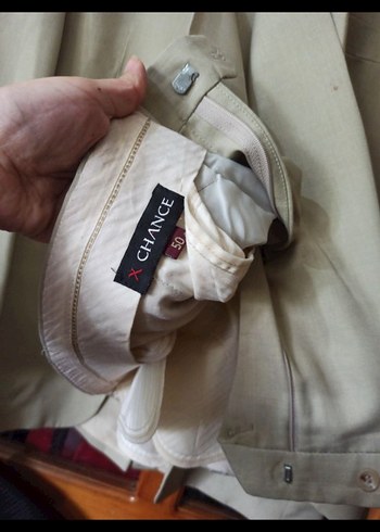 Bej Erkek Klasik Kesim Ceket - Görsel 5