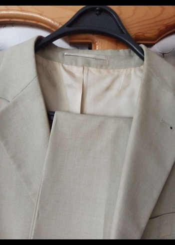 Bej Erkek Klasik Kesim Ceket - Görsel 7