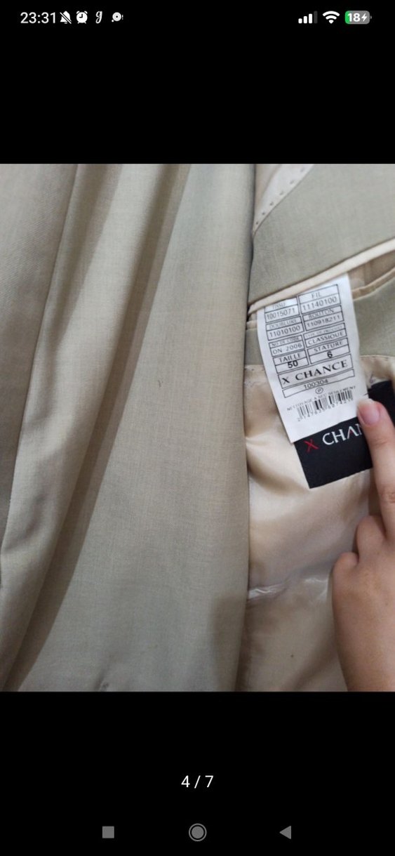 Bej Erkek Klasik Kesim Ceket - Görsel 4