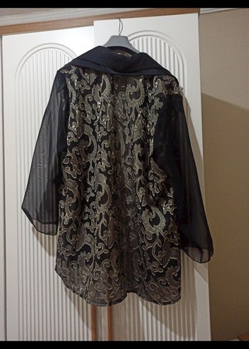 Siyah Desenli tül çok şık ceket - Görsel 6