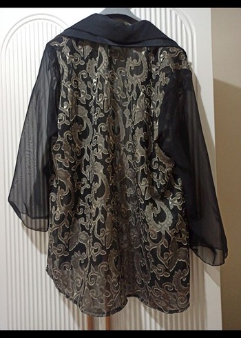 Siyah Desenli tül çok şık ceket - Görsel 5