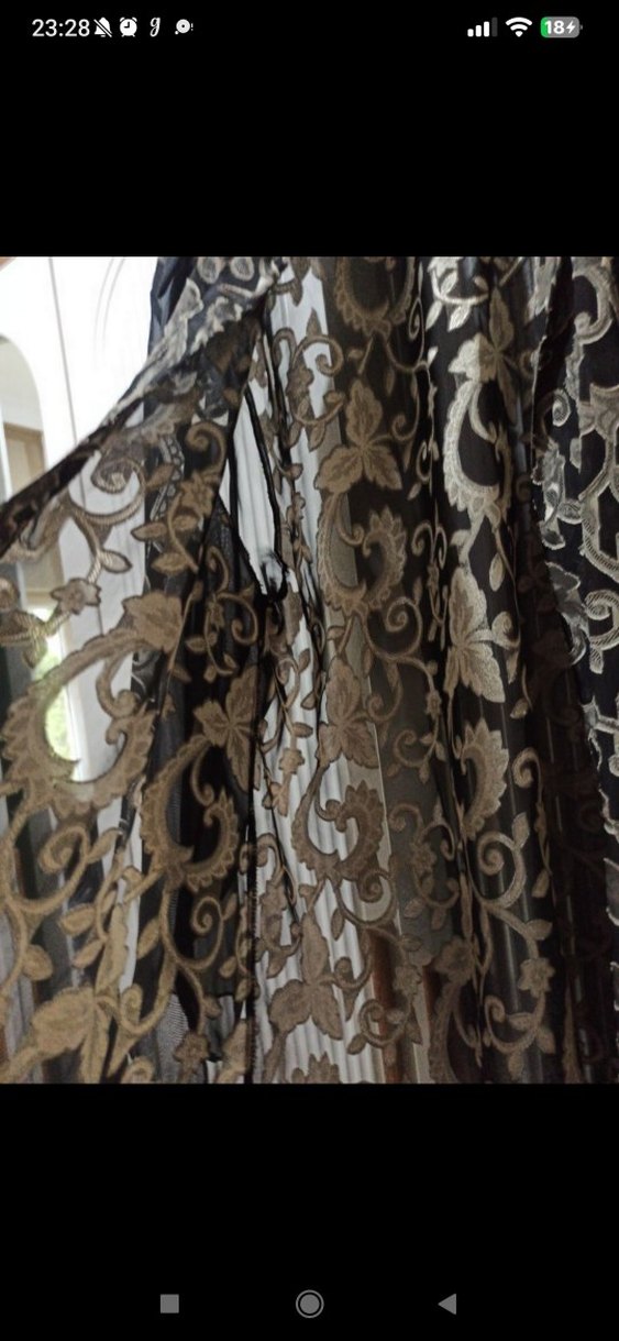 Siyah Desenli tül çok şık ceket - Görsel 2