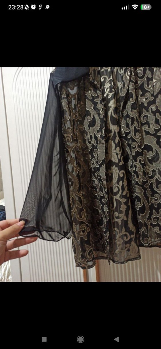 Siyah Desenli tül çok şık ceket - Görsel 3