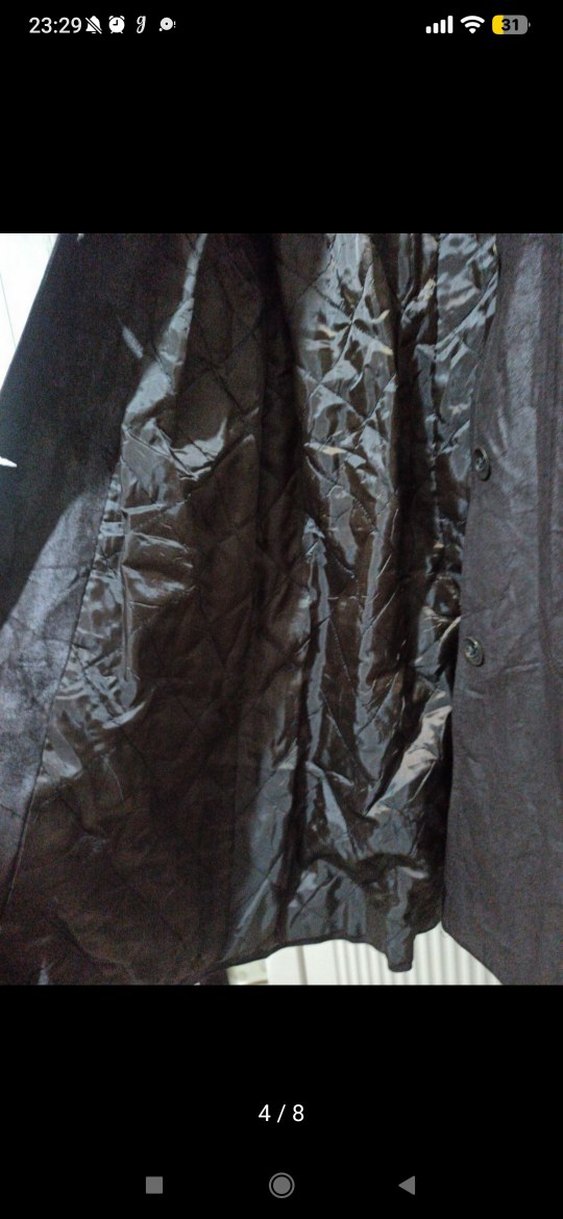 Kahverengi Deri Uzun Kadın Kaban - Görsel 4