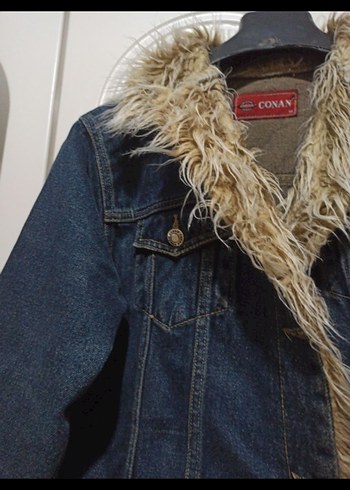 Kürk Detaylı Kadın Denim Ceket - Görsel 5