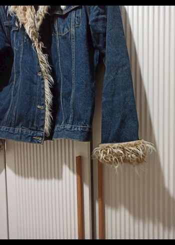 Kürk Detaylı Kadın Denim Ceket - Görsel 2