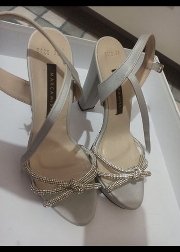 Gri Platform Topuklu Kadın Abiye Ayakkabı - Görsel 3