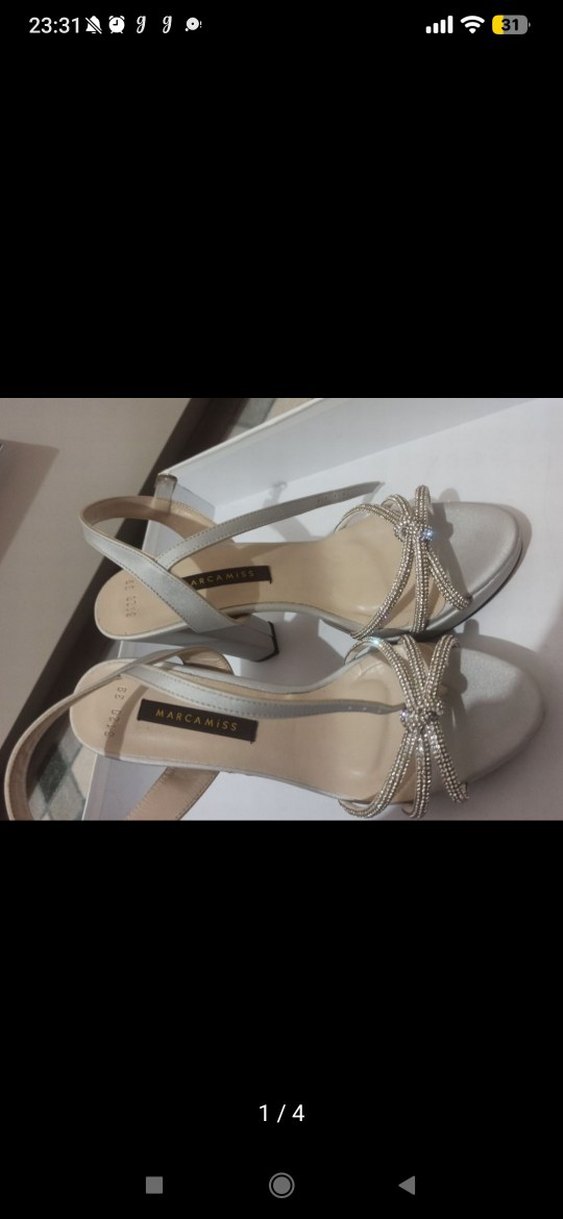 Gri Platform Topuklu Kadın Abiye Ayakkabı - Görsel 4