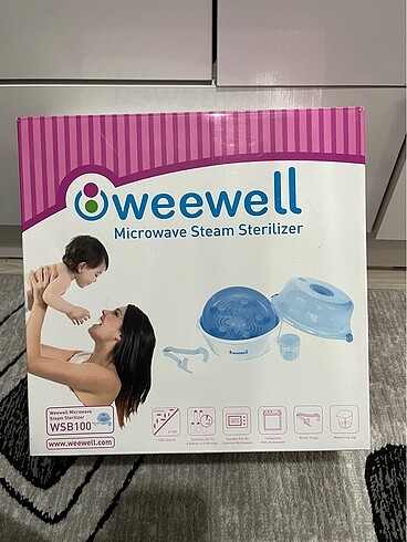 weewell mikrodalga buhar sterilizatörü (maşası eksik sadece)