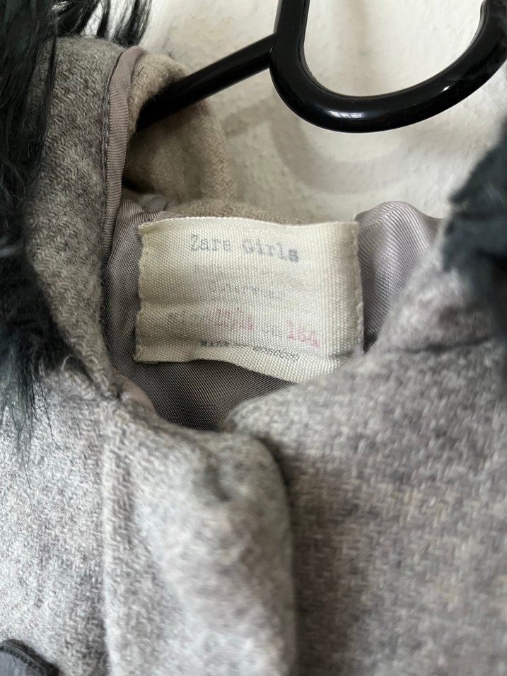 Kürk Kapüşonlu Gri Kaban - Görsel 3