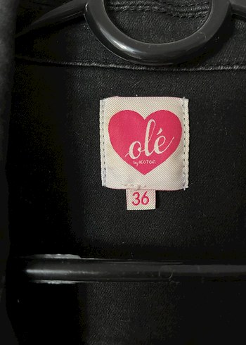 Siyah Kadın Denim Biker Ceket - Görsel 4