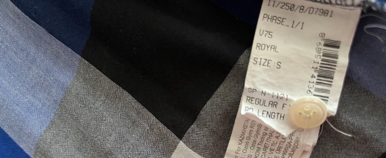 Mavi-Gri Kareli Kadın Gömlek - Görsel 4