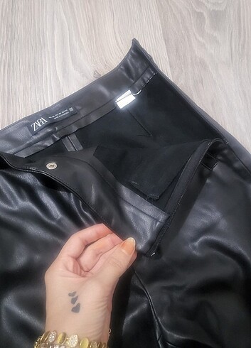 xs Beden siyah Renk Deri pantolon 