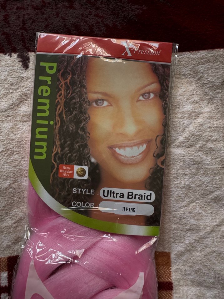 Pembe Elastik Avant-Garde Saç Örgüsü - Görsel 2