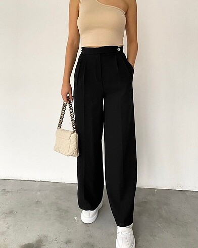Siyah palazzo pantalon