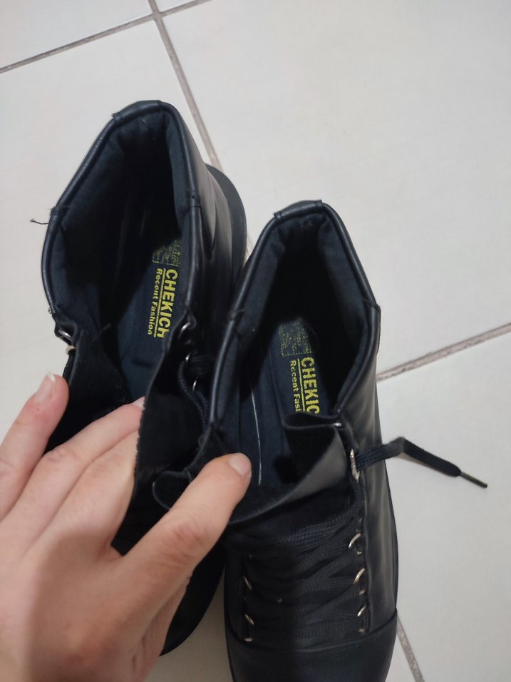 Siyah Erkek Lastik Botlar Tokalı chekich 43 no erkek bot - Görsel 3