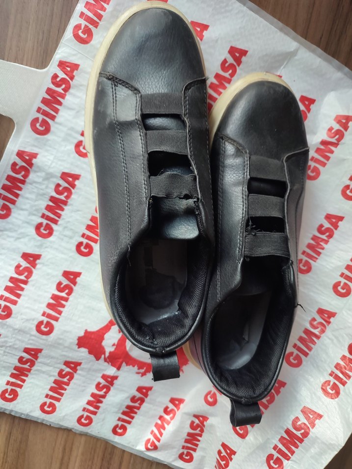 Siyah erkek  Dolgu Topuklu Spor Ayakkabı 43 - Görsel 3