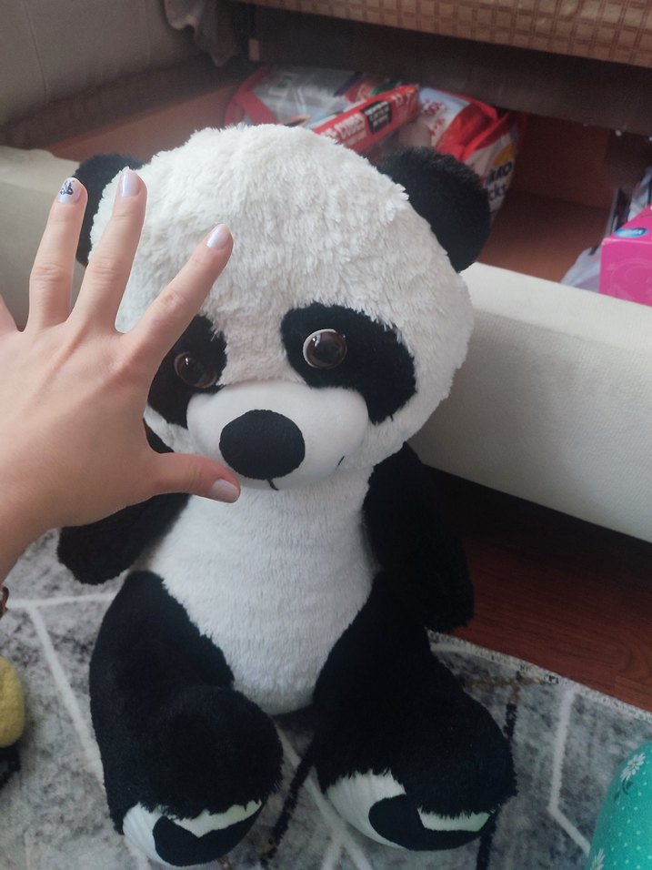 Renkli Peluş Panda Oyuncak - Görsel 3