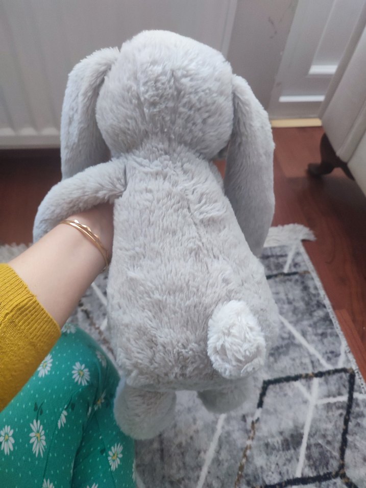 Gri Peluş Tavşan Oyuncak - Görsel 2