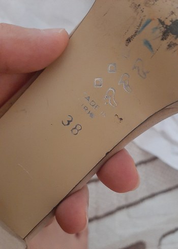 38 Beden Diger Bej Süet Topuklu Kadın Ayakkabı