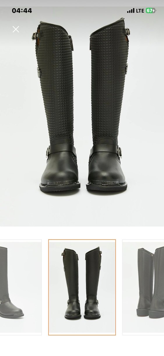 Kızlar için Tokalı Siyah Biker Deri Çizme - Görsel 3