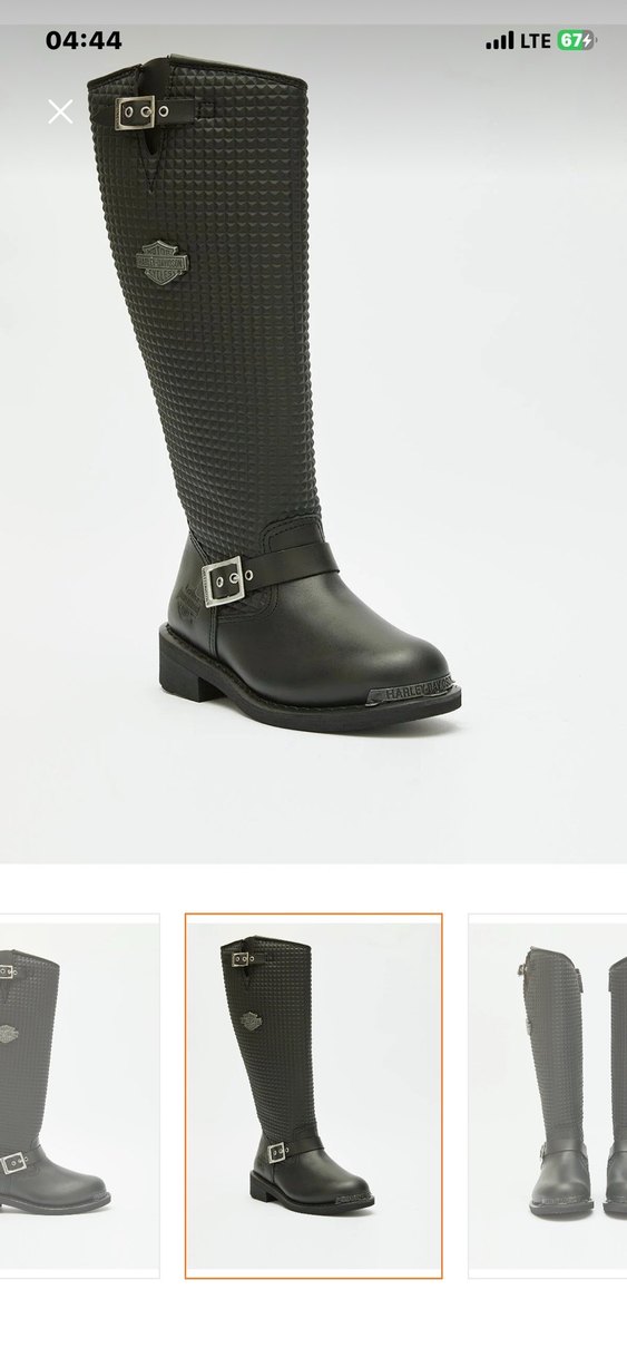 Kızlar için Tokalı Siyah Biker Deri Çizme - Görsel 2