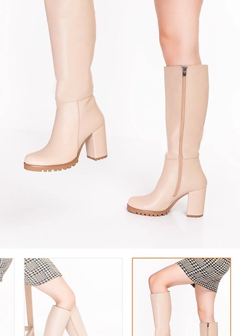 Bej Kadın Çizme - Görsel 2