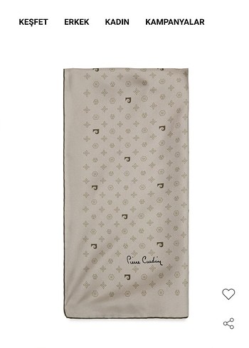 Bej Baskılı Kadın Şal Pierre Cardin - Görsel 2