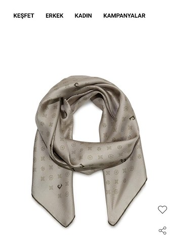 Bej Baskılı Kadın Şal Pierre Cardin - Görsel 3