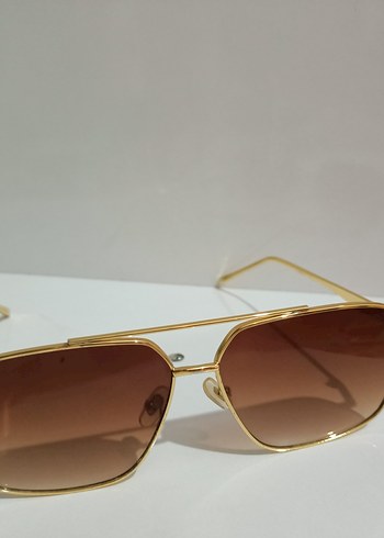 Gold Parlak Kadın Klasik Güneş Gözlüğü - Görsel 2