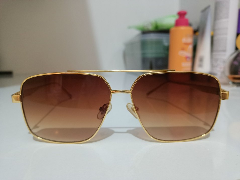 Gold Parlak Kadın Klasik Güneş Gözlüğü - Görsel 3