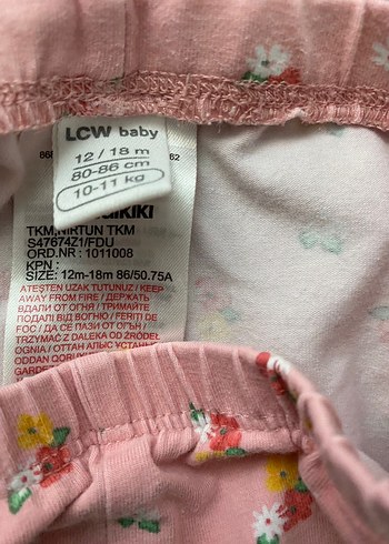1,5 Yaş Beden Dantel Detaylı Pembe Kız Bebek Uzun Kollu Takım