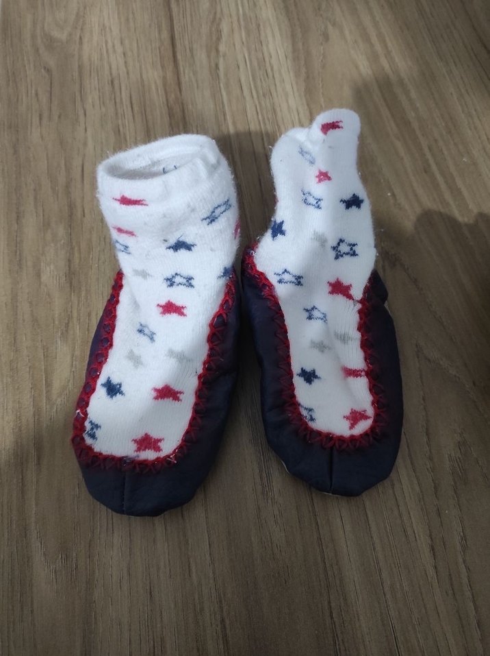 Nakışlı, Örgü Desenli Erkek Bebek Patik - Görsel 3