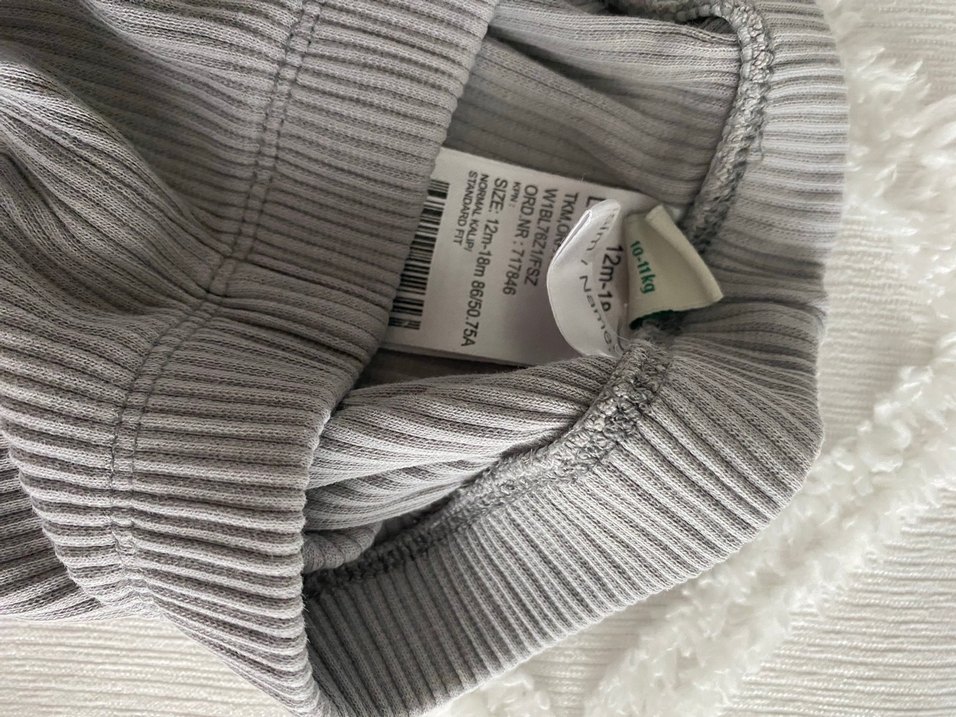 Kız Çocuk Gri Pliseli Tayt - Görsel 5